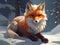 Awesome snow fox illustration, nice looking.