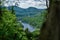 Awesome summer view from a verdant hill in Jacques Cartier National Park, Quebec province, Canada