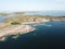 awesome sunnyday in archipelago by drones poin of view the gulf of Finland
