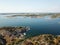 Awesome sunnyday in archipelago by drones poin of view the gulf of Finland