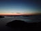 Awesome sunset in archipelago by drones poin of view the gulf of Finland