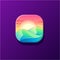 Awesome sunset icon ready to use