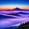 awesome sunset and mountain minimalist Splendid nature landscape during Stunning mountain scenery with picturesque