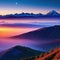 awesome sunset and mountain minimalist Splendid nature landscape during Stunning mountain scenery with picturesque