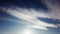 Awesome time Lapse clouds with carpet of high white cirrocumulus clouds moving to left with a amazing summer blue sky background