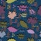 Awesome unique autumn fall foliage vector pattern with memphis geometric trendy colorful abstract. Maple leaves on hipster multico