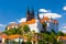 Awesome view on Albrechtsburg castle and cathedral on the river Elbe. Meissen, Saxony, Germany