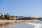 Awesome view of Albufeira Beach, panoramic , turistic and famous place called praia dos pescadores or fisherman beach in Albufeira