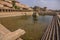 Awesome view of Pushkarani at hampi near Krishna Temple , karnataka india