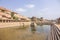 Awesome view of Pushkarani at hampi near Krishna Temple , karnataka india