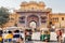 Awesome view of scenic gate at Gangori Bazaar, Jaipur, India