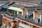 Awesome view of traditional Chinese black tile roofs, Fenghuang