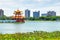 Awesome view of Wuliting at Lotus Lake in Kaohsiung, Taiwan