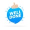 Awesome well done button, great design for any purposes. Flat vector illustration. Vector illustration