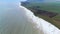 Awesome white cliffs of England - aerial view