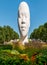 The Awilda biggest Head sculpture of Spanish sculptor Jaume Plensa at the Millennium Park in Chicago.