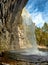 Awosting Falls in Minnewaska State Park Reserve . Autumn forest nature. Upstate NY, USA