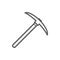 Ax to mine, isolated pickaxe prying mining tool