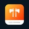 Axe, Chop, Lumberjack, Tool Mobile App Icon Design