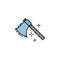 axe, stone age, hatchet, weapon, hammer icon. Element of history color icon for mobile concept and web apps. Color axe, stone age