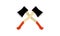 Axe vector hatchet lumberjack icon wood equipment illustration tool weapon black vintage
