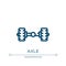 Axle icon. Linear vector illustration from car service collection. Outline axle icon vector. Thin line symbol for use on web and