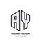 AY Logo Polygon - Alphabet Logo in Polygon shape