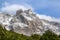 Ay Petri mountain in the snow close-up