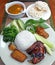 Ayam Bakar or Sundanese Char-Grilled Chicken with Sayur Asem, Sambal Oncom an dLalapan