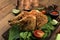 Ayam Betutu. Balinese Roast Chicken Stuffed with Cassava Leaves