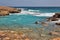 Ayia Napa rocky stormy seafront, Cyprus