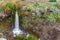 Ayit waterfall, on a cloudy winter day. The Golan Heights