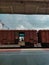 Ayodhya, Uttar Pradesh, India - sept 17, 2021 : luggage train stops at railway track on ayodhya station