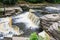 Aysgarth Falls are a three levels one mile stretch waterfalls in Yorkshire Dales National Park, River Ure