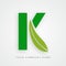 Ayurveda , environment or organic logo letter k