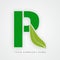 Ayurveda , environment or organic logo letter r