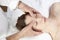 Ayurveda face massage for soothing headache