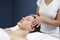 Ayurveda forehead and temple massage