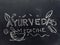 Ayurveda Medicine Handwritten on Blackboard