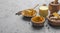 Ayurvedic drink golden almond milk or pumpkin turmeric latte