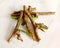 Ayurvedic herb giloy leaf and sticks