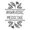 Ayurvedic medicine. Herbal treatment, traditional medicine. Suitable for packaging, web designs, advertising products