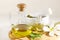 Ayurvedic Oil in Glass Bottle or Herbal Hair Oil with Herbs