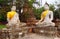 Ayutthaya ancient city ruins in Thailand, Buddha statues