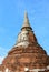 Ayutthaya pagoda and blue sky in thailand 2