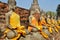 Ayutthaya, Thailand: Buddha statues at Thai Wat