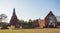 Ayutthaya, Thailand - January 1, 2018: Wat Wora Chet Tha Ram ancient temple many people pray and worship .