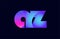 az a z spink blue gradient alphabet letter combination logo icon