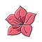azalea blossom spring color icon vector illustration