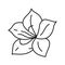 azalea blossom spring line icon vector illustration